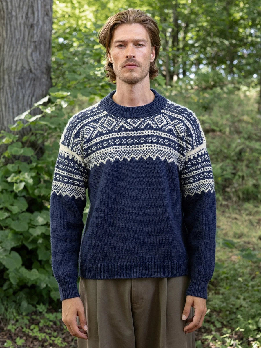 Marius Sweater for Men / Norwegian Icons Collection 2410 / No. 3 / Single Pattern by Sandnes Garn