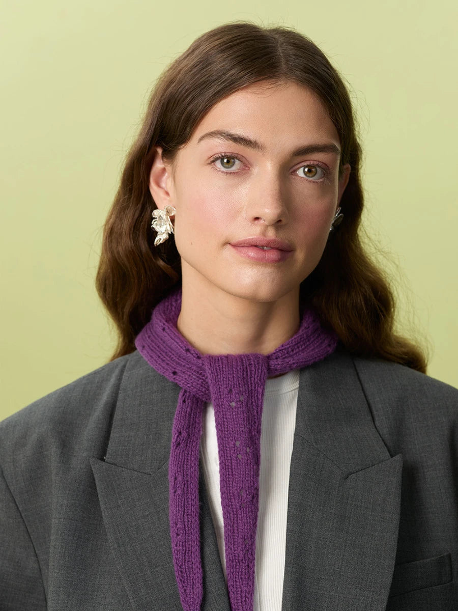 Miu Pointelle Scarf / 2607 Cashmere / No. 1 / Single Pattern by Sandnes Garn - Must be purchased Sandnes Garn Yarn
