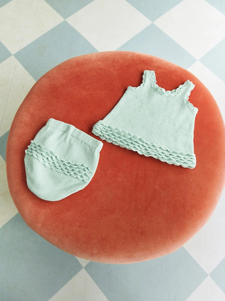 Rosette Top, Pants & Bloomer Baby / 2603 Summer Kids and Baby / No. 7 / Single Pattern by Sandnes Garn - Must be purchased Sandnes Garn Yarn