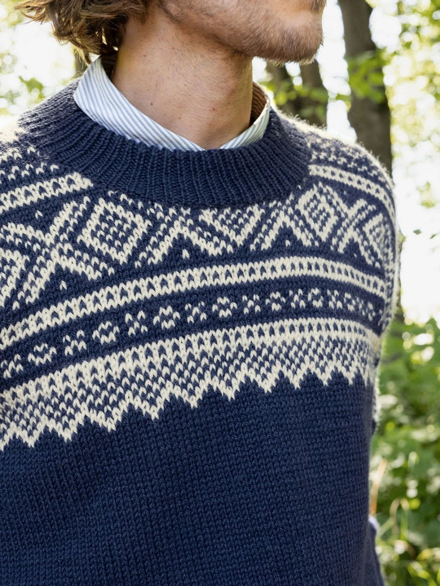 Marius Sweater for Men / Norwegian Icons Collection 2410 / No. 3 / Single Pattern by Sandnes Garn