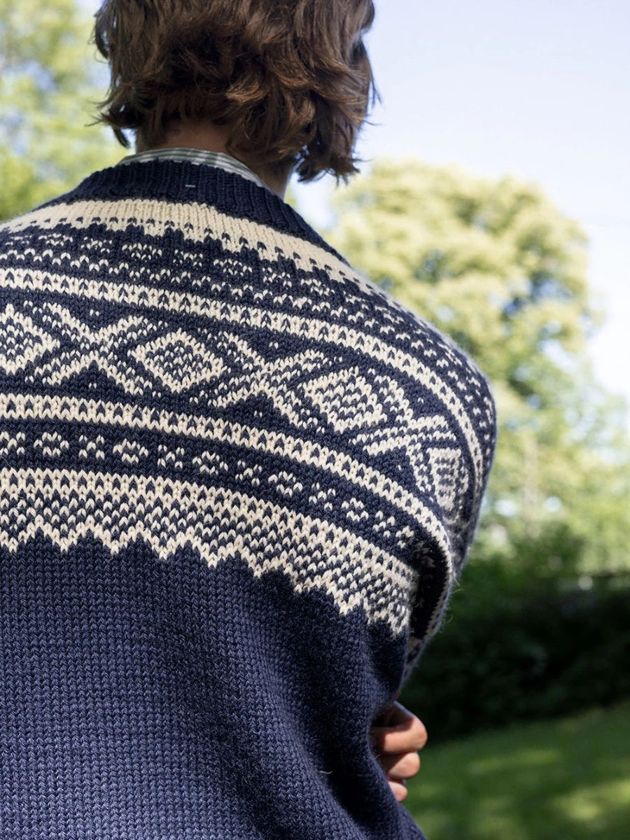 Marius Sweater for Men / Norwegian Icons Collection 2410 / No. 3 / Single Pattern by Sandnes Garn