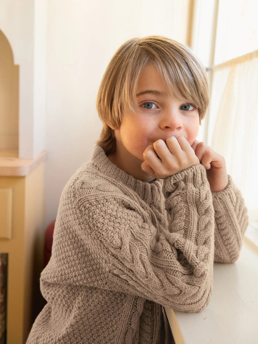 Caspian Sweater Junior / Soft Knit for Kids 2501 / No. 1 / Single Pattern by Sandnes Garn