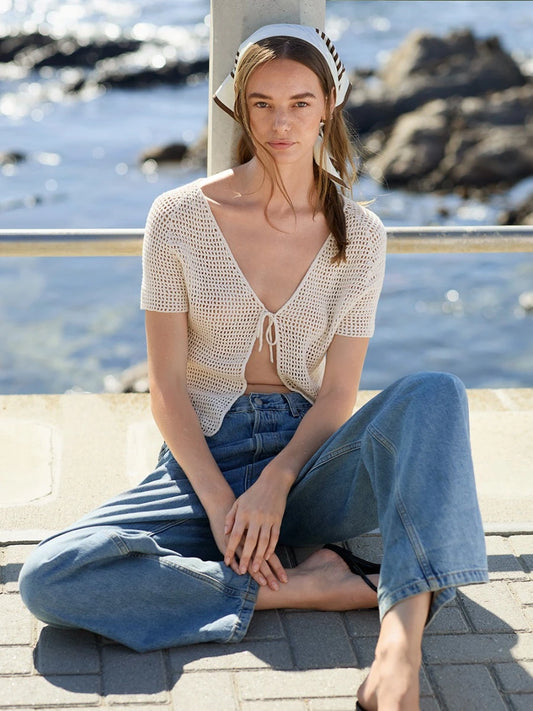 Ava Blouse / 2604 Summer Knits / No. 3 / Single Pattern by Sandnes Garn - Must be purchased Sandnes Garn Yarn