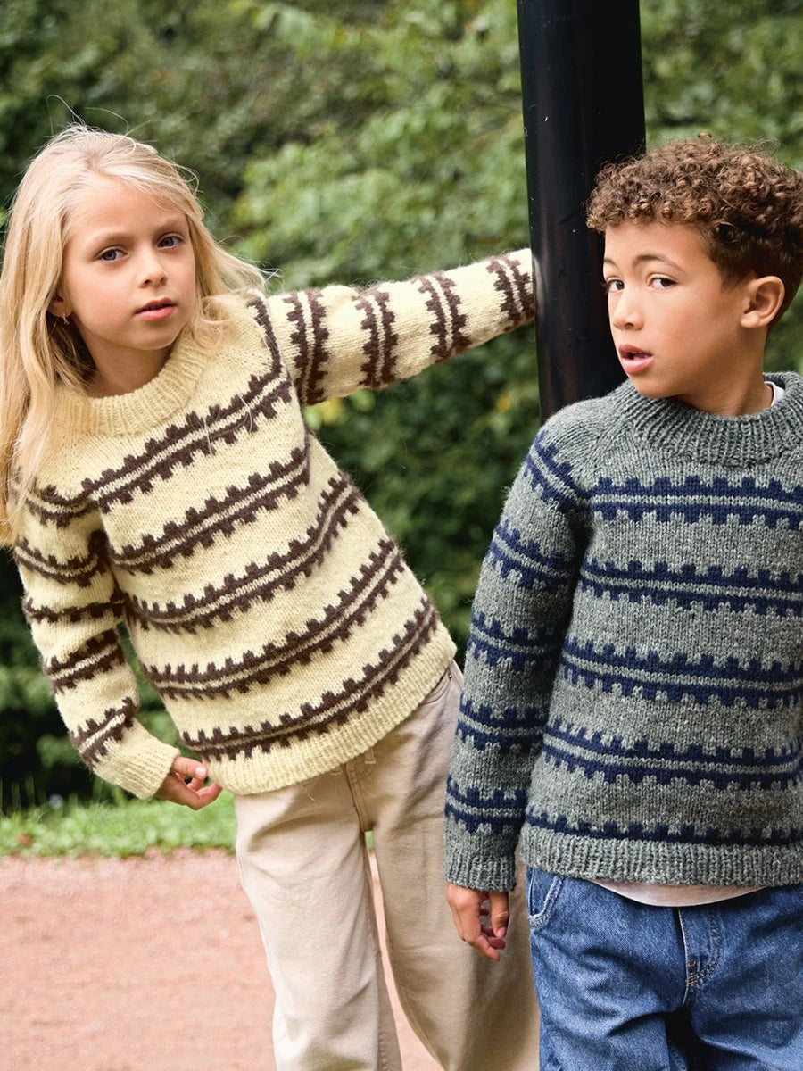 Ridge Sweater Junior / 2513 Atlas / No. 3 / Single Pattern by Sandnes Garn