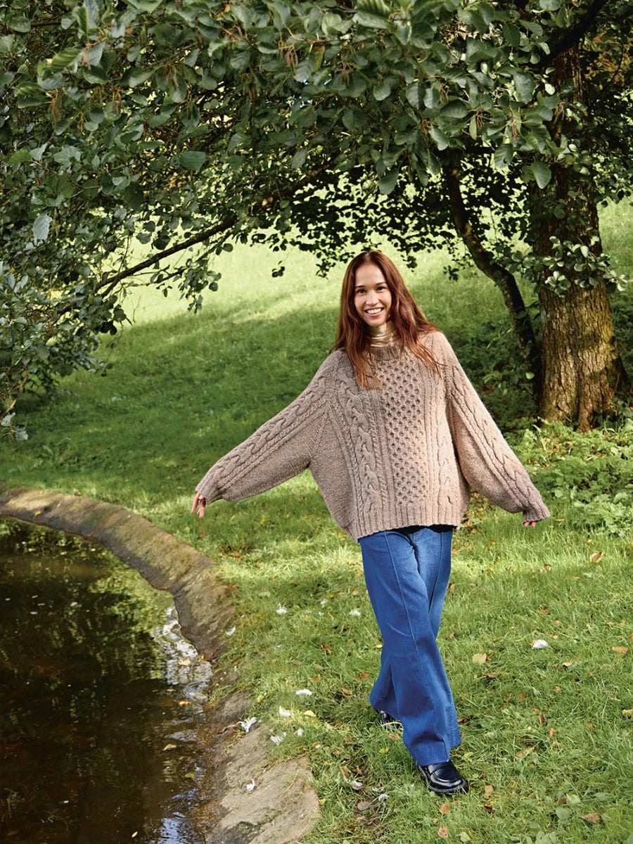 Wilbur Cable Sweater / 2513 Atlas / No. 4 / Single Pattern by Sandnes Garn