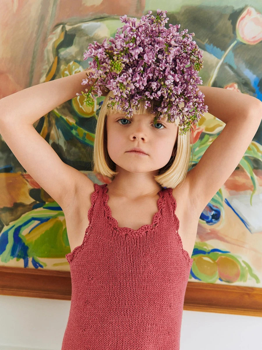 Roselyn Dress Junior / 2603 Summer Kids and Baby / No. 1 / Single Pattern by Sandnes Garn - Must be purchased Sandnes Garn Yarn