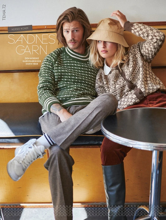 Norwegian Icons - Adults / Theme 72 / Pattern Booklet by Sandnes Garn / Booklets must be purchased with minimum of 3  skeins of Sandnes Yarn